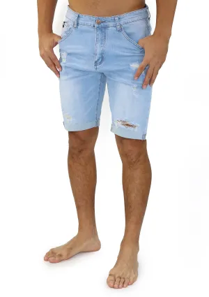 04286 Ripped Flex Bermuda Jeans de Hombre by HN