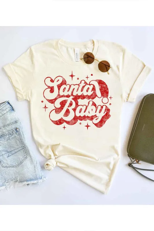 Alphia Santa Baby Christmas Graphic T-Shirt