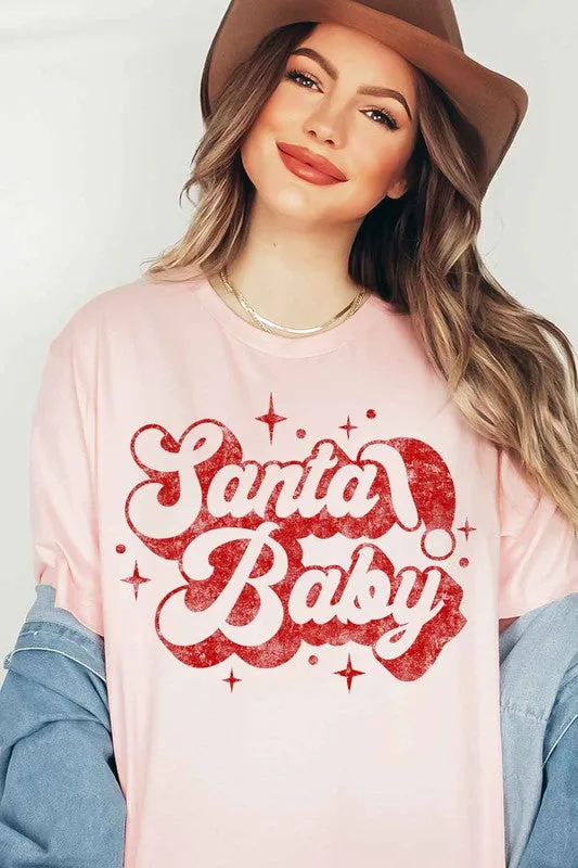 Alphia Santa Baby Christmas Graphic T-Shirt