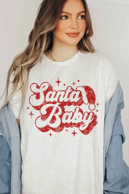 Alphia Santa Baby Christmas Graphic T-Shirt