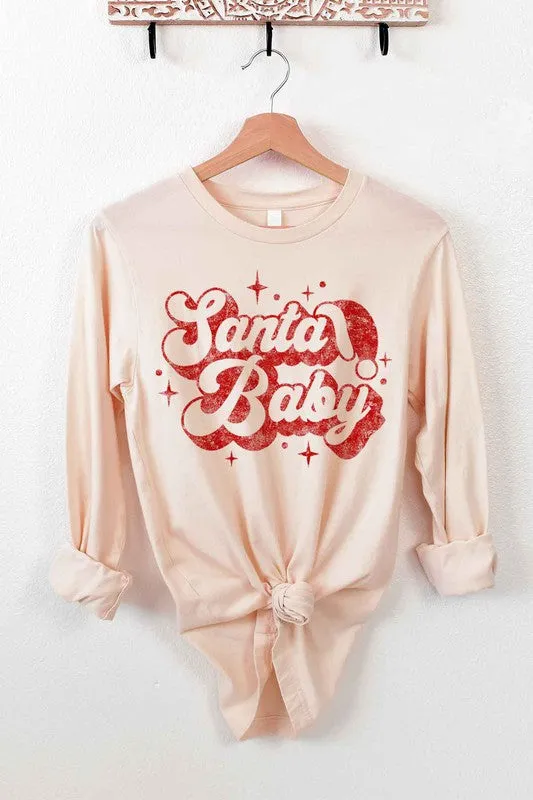 Alphia Santa Baby Christmas Long Sleeve Tee