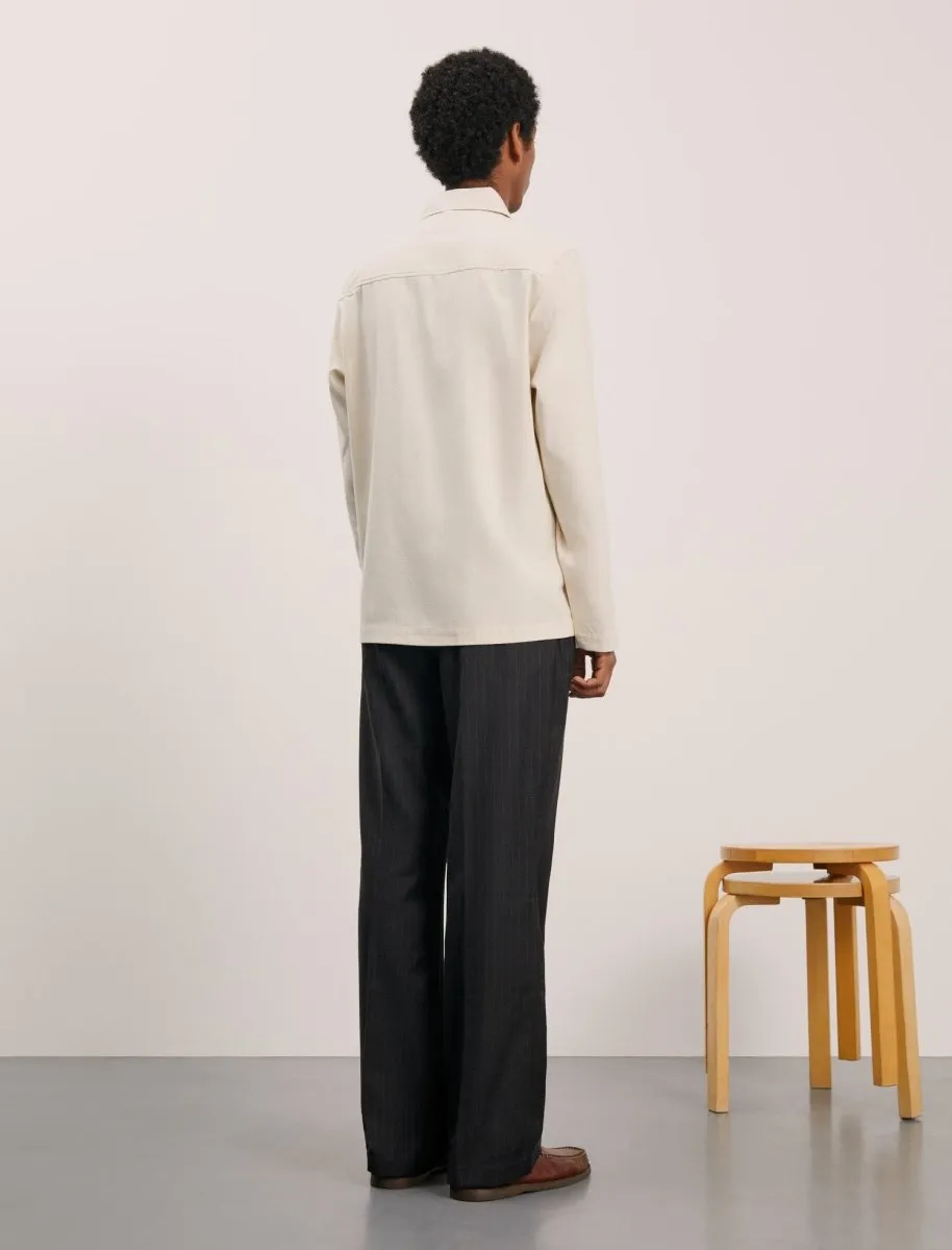 ANOTHER ASPECT Raw Silk L/S Shirt Natural