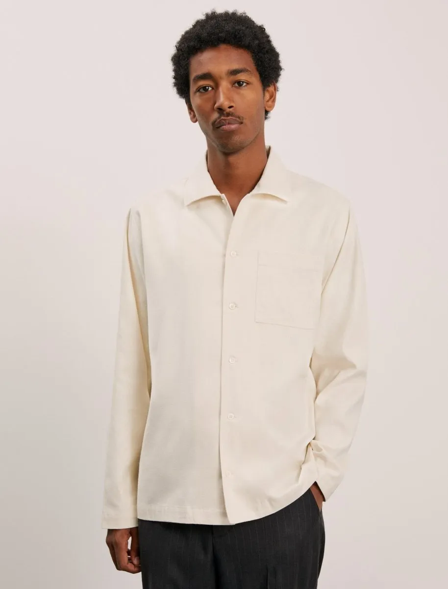 ANOTHER ASPECT Raw Silk L/S Shirt Natural