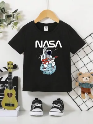 Astronaut & Letter Graphic Tee