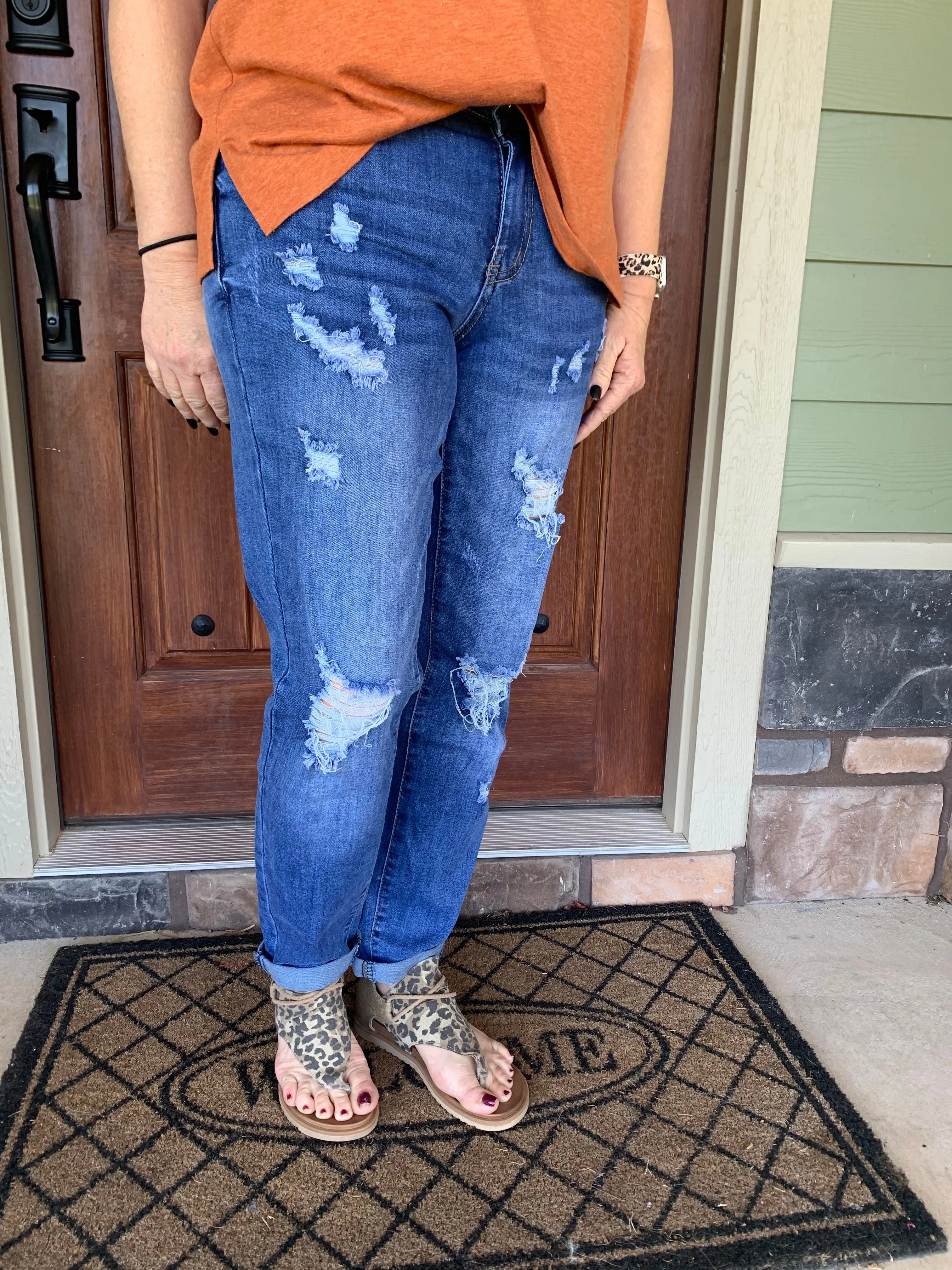 Austin Ripped Boyfriend Jeans