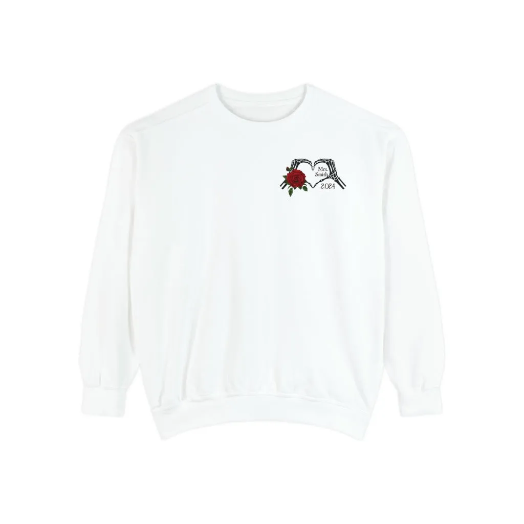 Bride Comfort Colors Sweatshirt, Red Roses