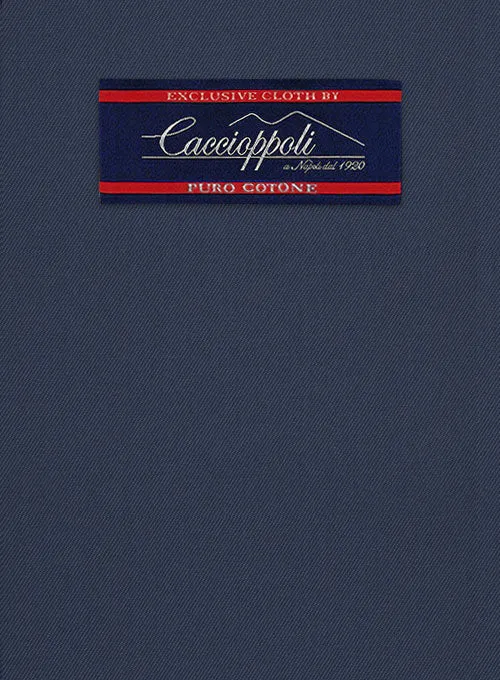Caccioppoli Cotton Gabardine Marine Blue Jacket