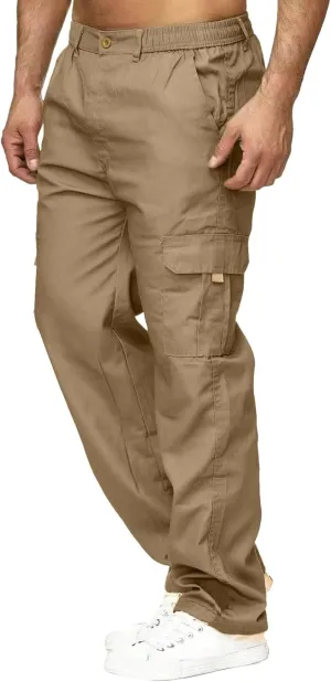 Cargo Pants for Men Relaxed Fit Pants Loose Fit Men's Classic-Fit Expandable-Waist Flat-Front Pant Mens Joggers with