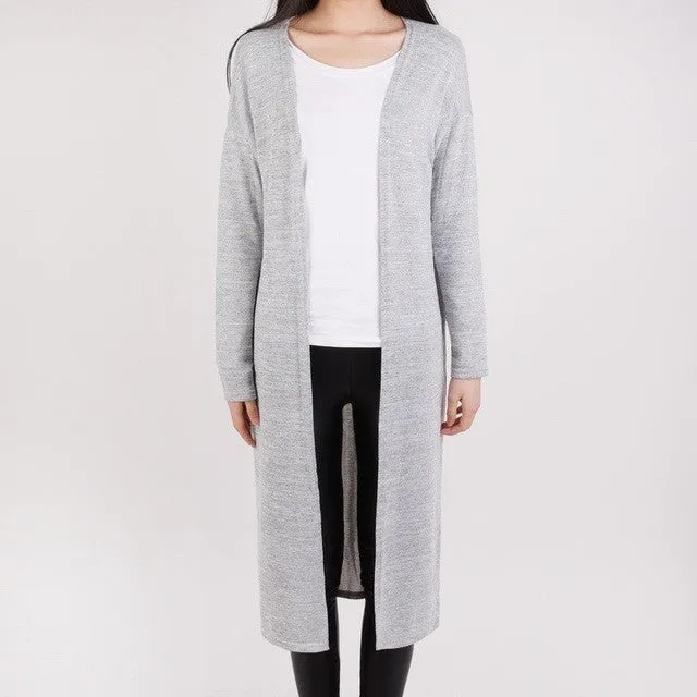 Casual Crochet Knitted Long Cardigan Long-sleeve Shrug for women