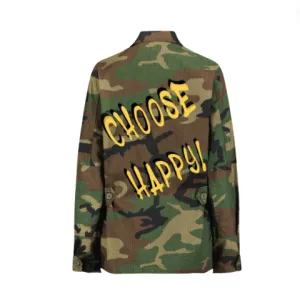 Choose Happy  Army Jacket - Sample Sale