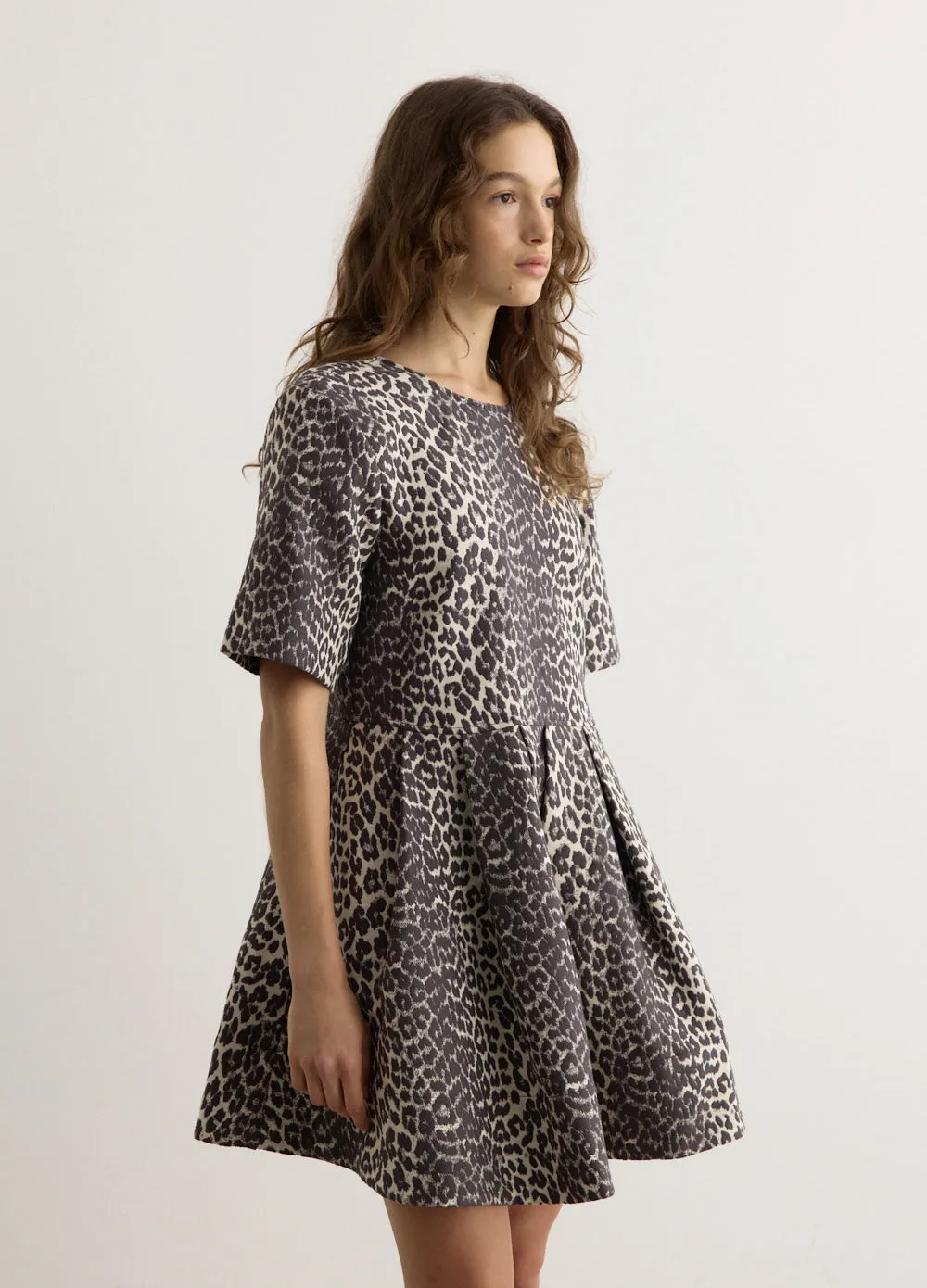 Cotton Tweed Mini Dress