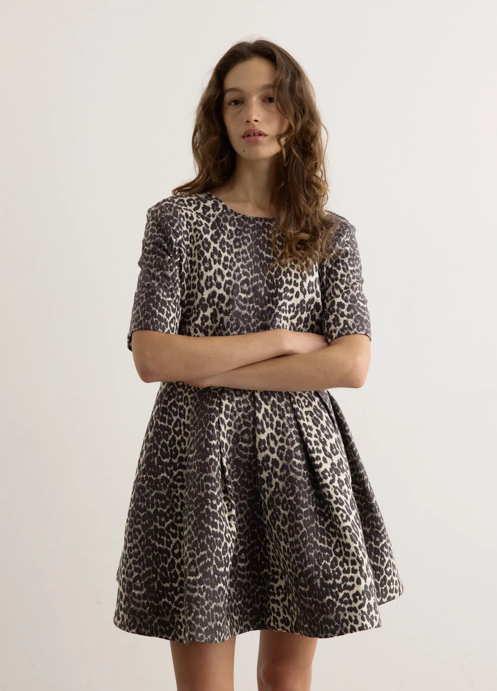 Cotton Tweed Mini Dress