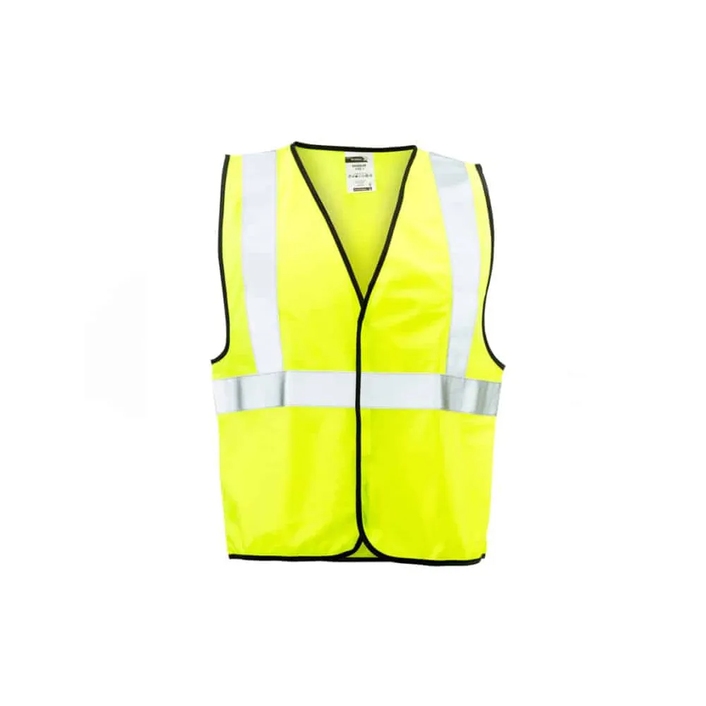 DROMEX FLAME RETARDANT REFLECTIVE JACKETS SLEEVELESS COLOUR-LIME SIZE XL