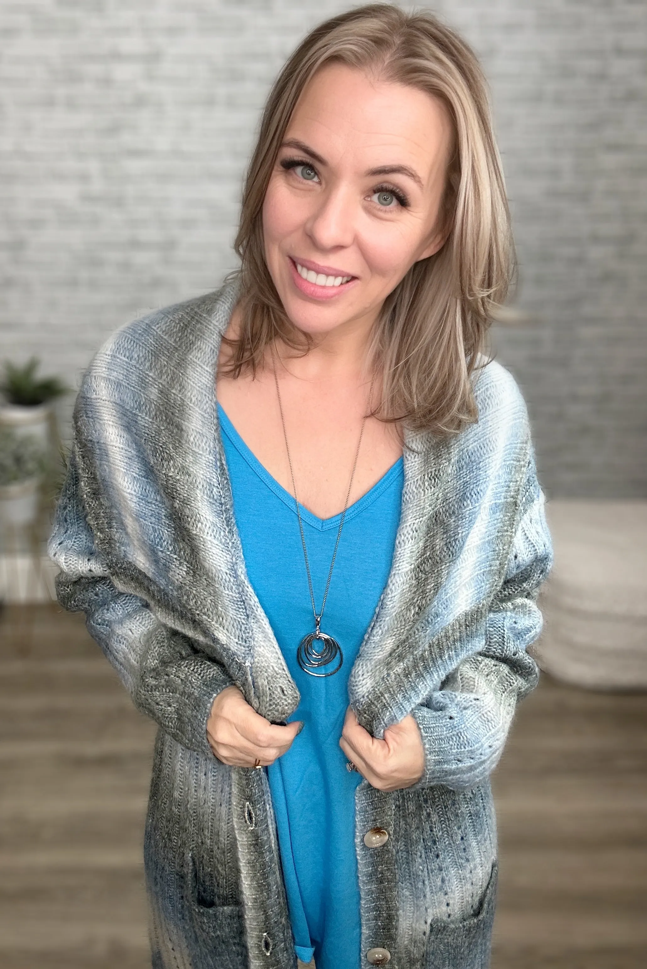 Duster Length "Celine" Cardigan with Belt by Blakeley