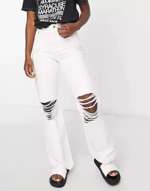 Echo Jean - White Ripped
