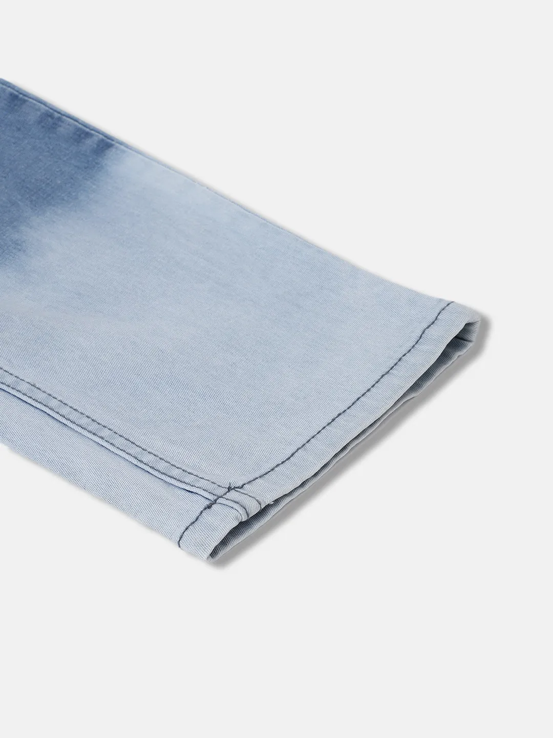 Elle Kids Girls Blue Solid Straight Fit Mid-Rise Jeans