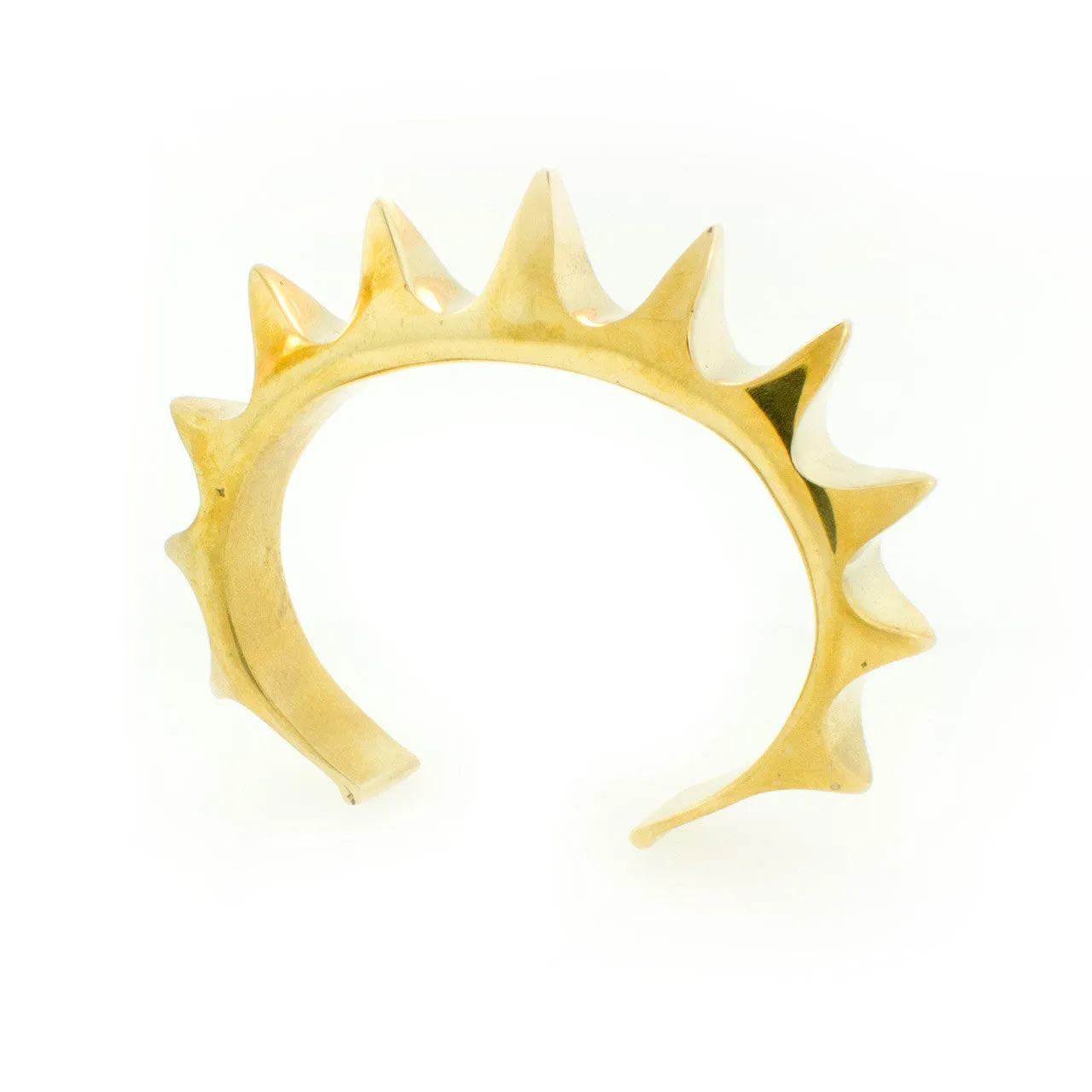Golden Bronze Spiked Cuff