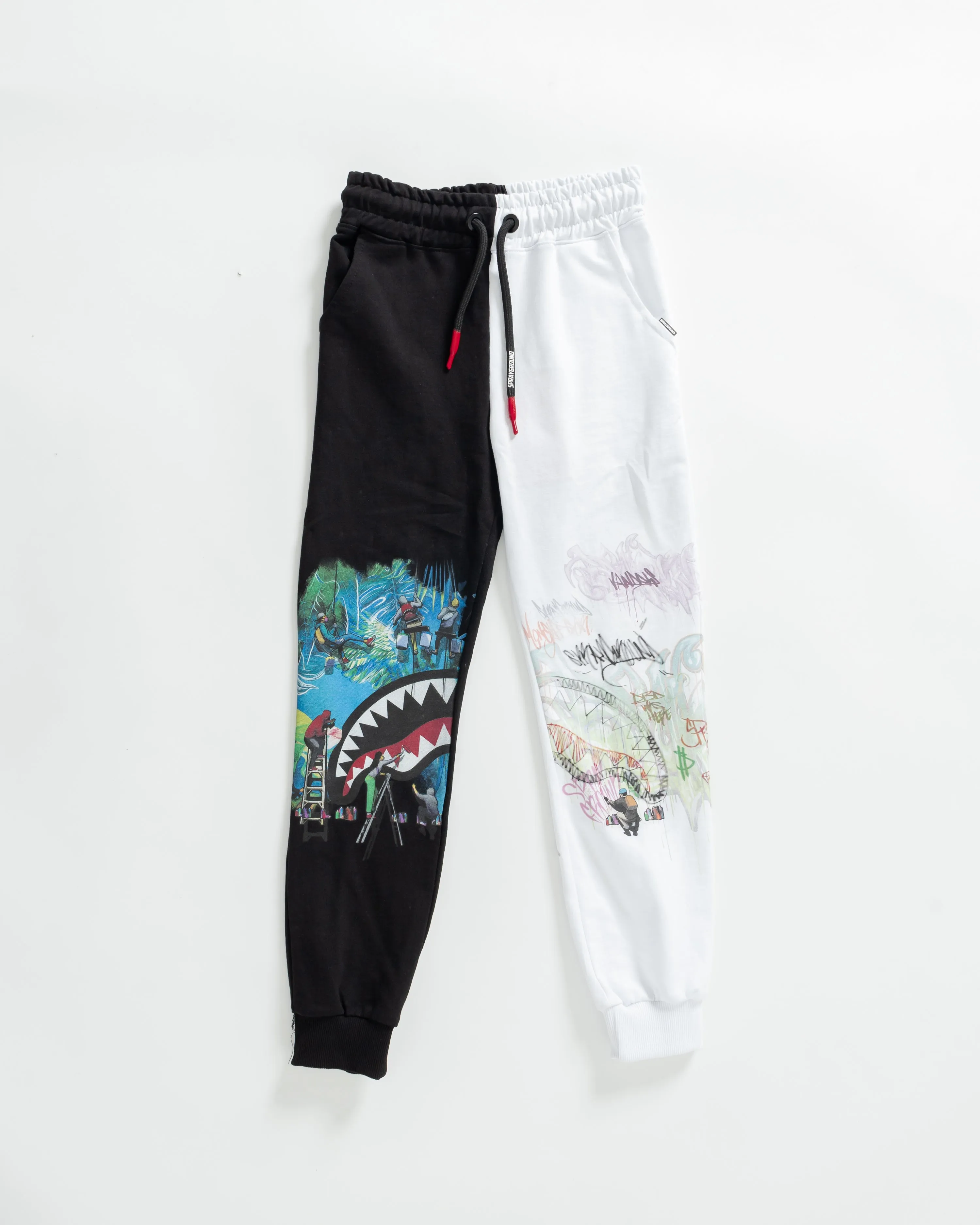 Graffiti Style Split Pants
