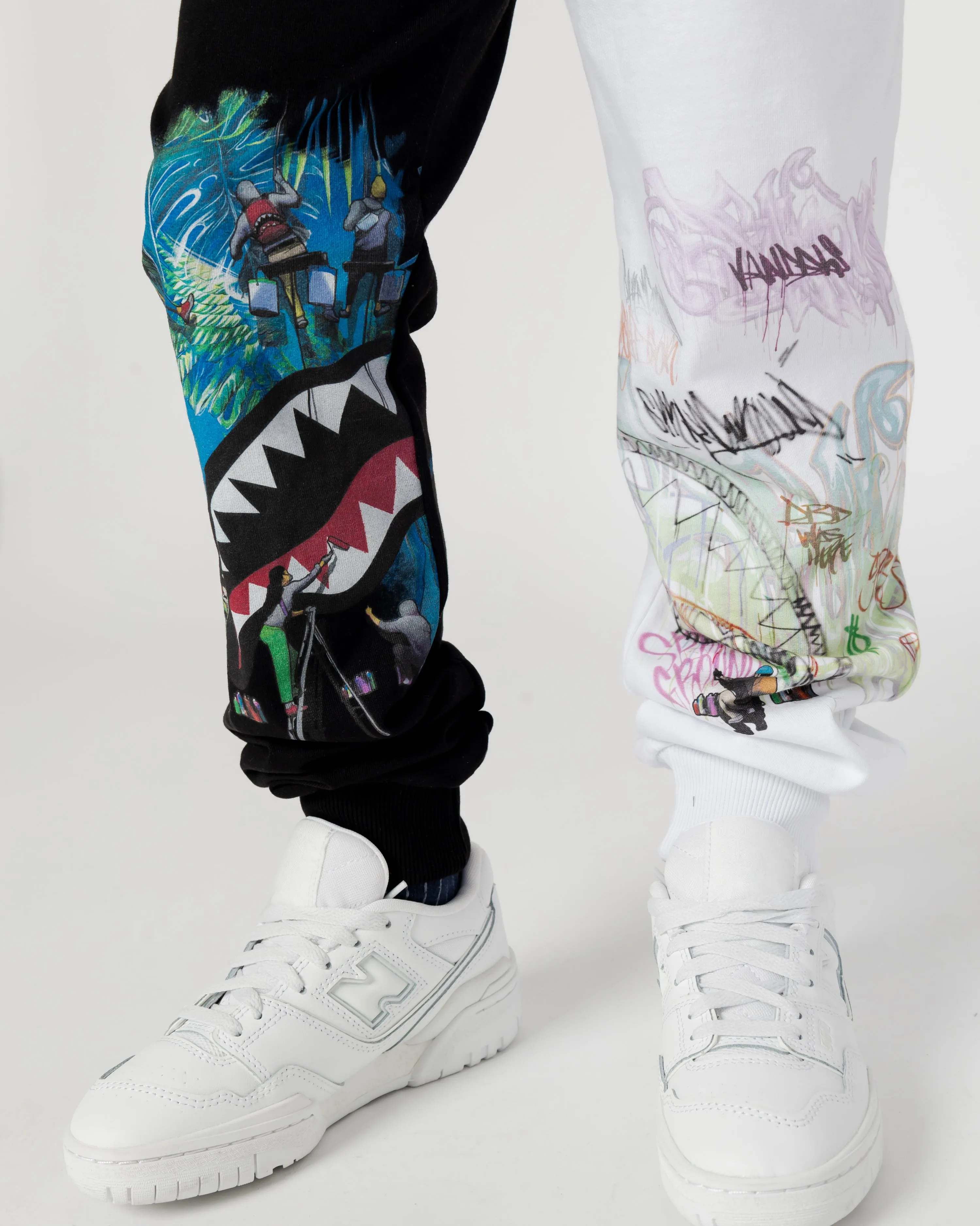 Graffiti Style Split Pants