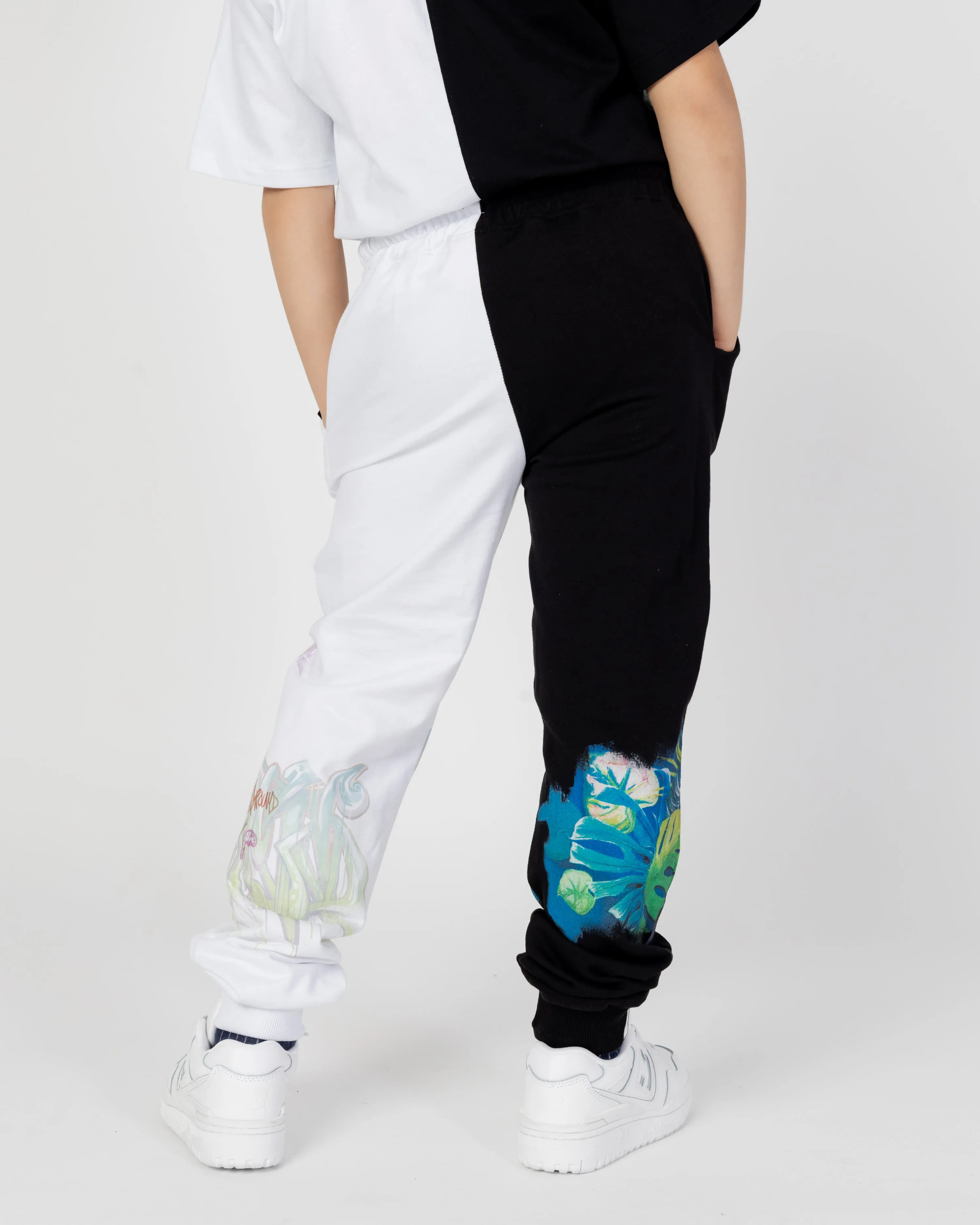 Graffiti Style Split Pants