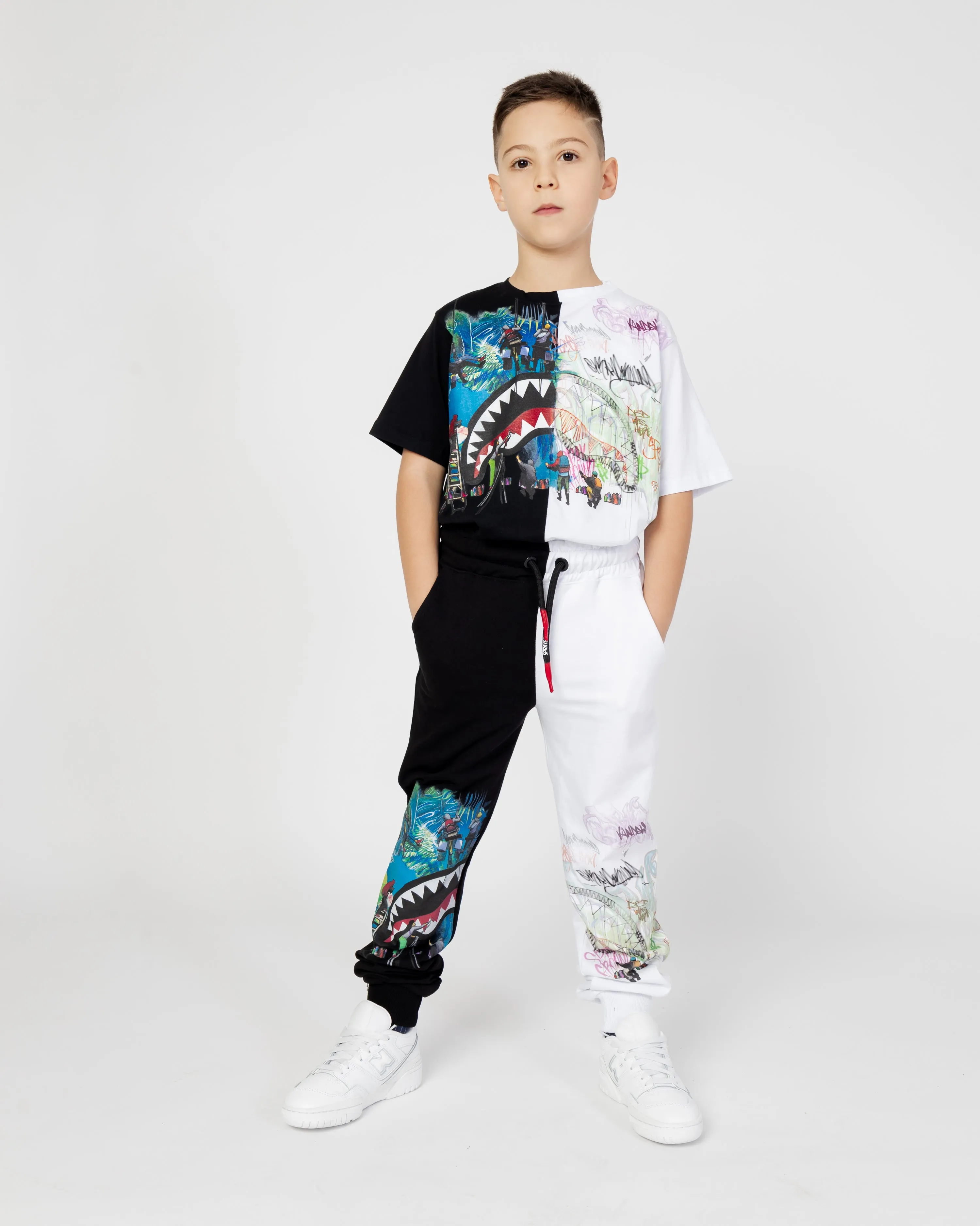 Graffiti Style Split Pants