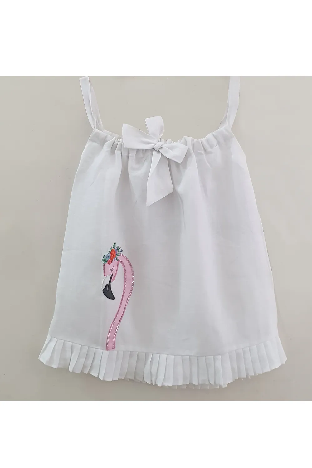 Hand painted flamingo frock