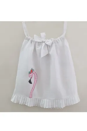 Hand painted flamingo frock