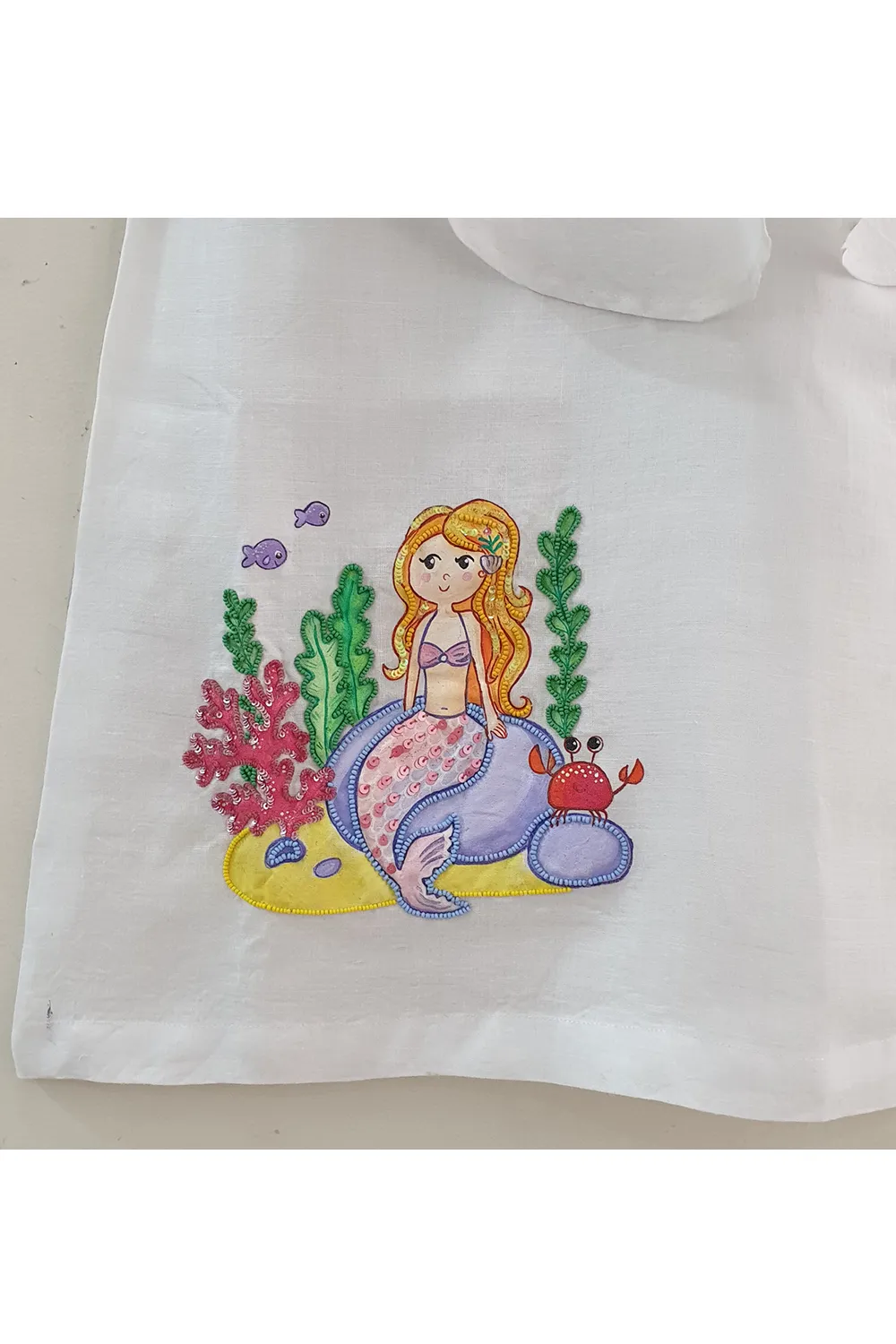 Hand painted mermaid frock