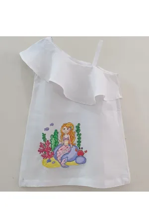 Hand painted mermaid frock
