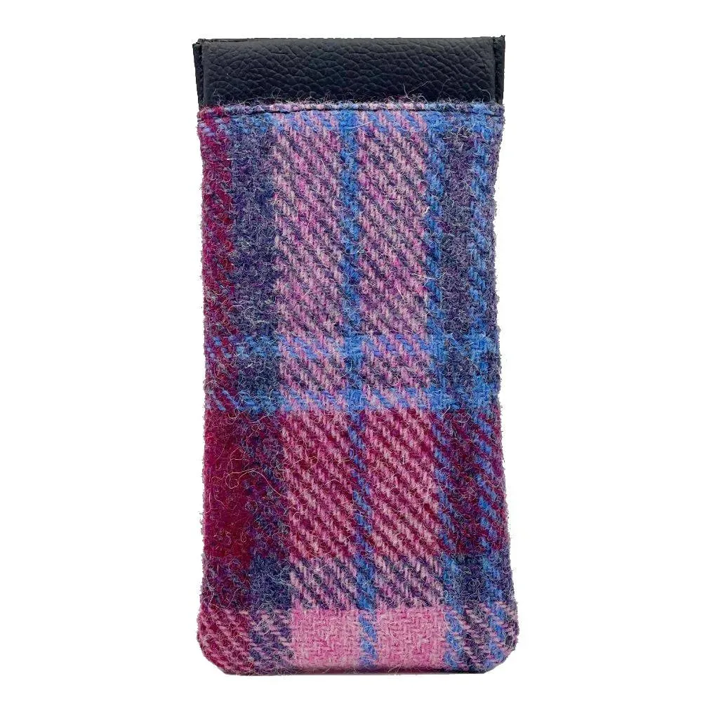 Harris Tweed Glasses Case - Pastel Pink