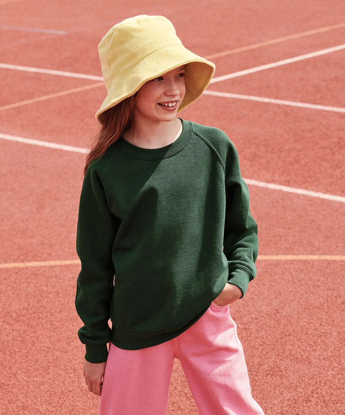 Heather Grey - Kids classic raglan sweatshirt