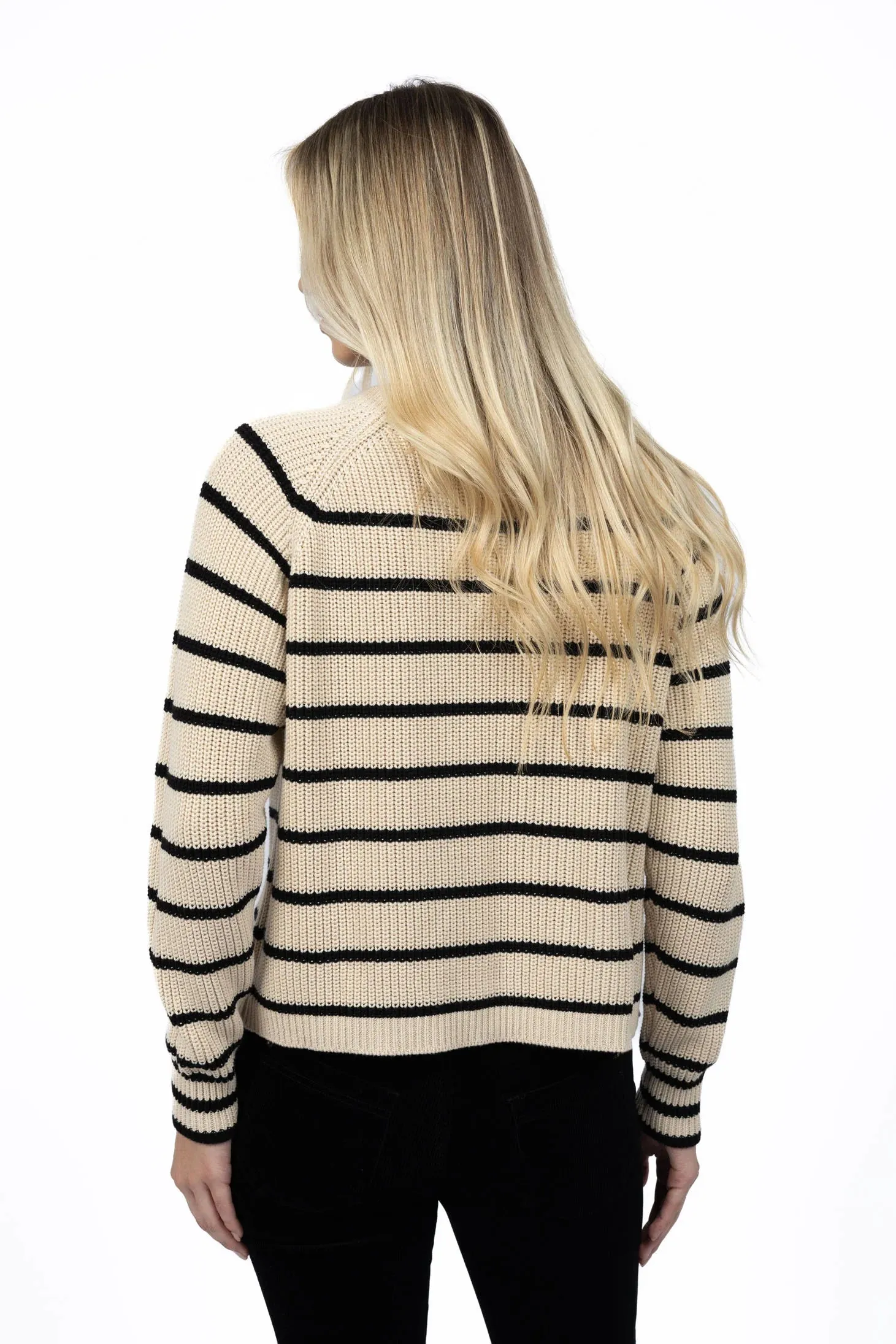 Humidity - Sorrento Striped Jumper - Stone/Black