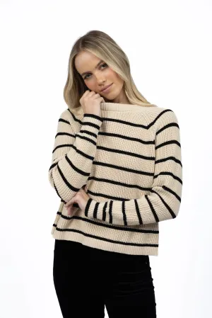 Humidity - Sorrento Striped Jumper - Stone/Black