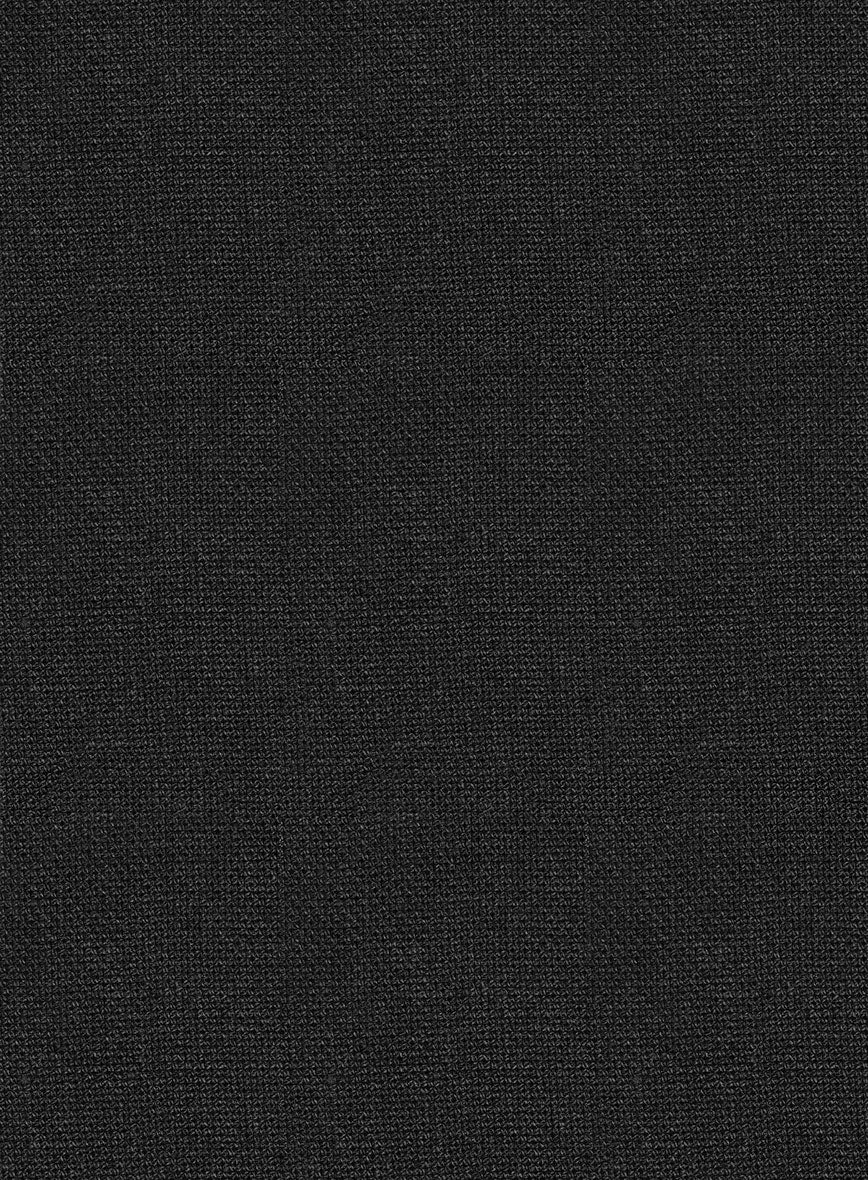 Italian Prato Black Dobby Linen Jacket