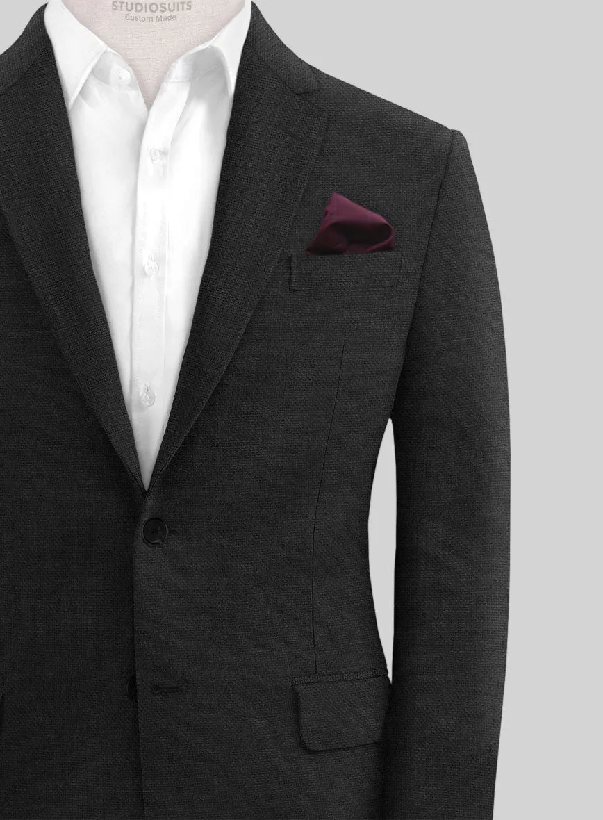 Italian Prato Black Dobby Linen Jacket