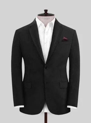 Italian Prato Black Dobby Linen Jacket