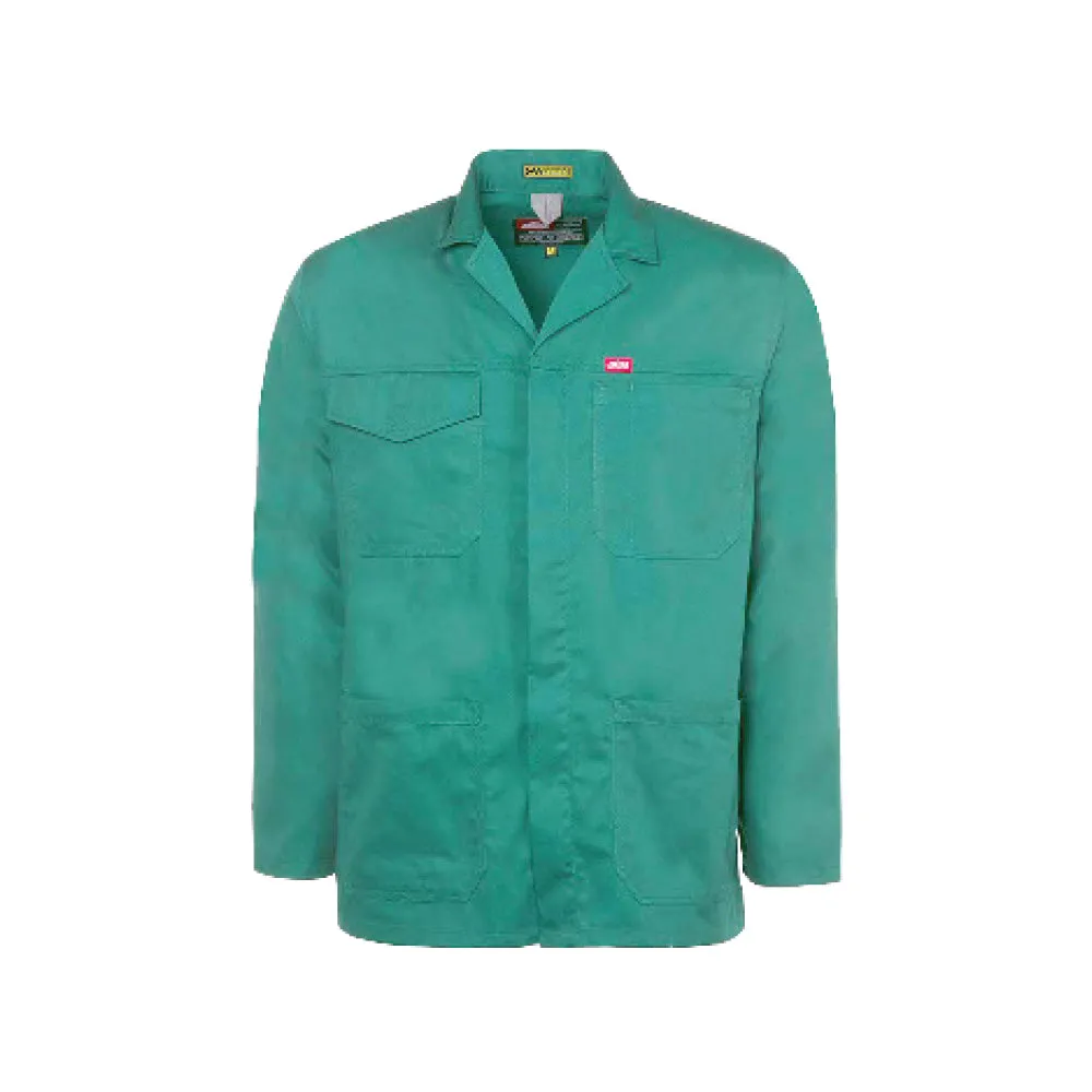 JONSSON POLYCOTTON WORK JACKET  COLOUR-EMERALD  SIZE-XS
