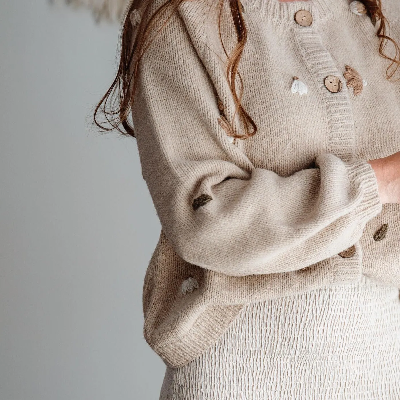 Little Buds cardigan (Women) - Linen