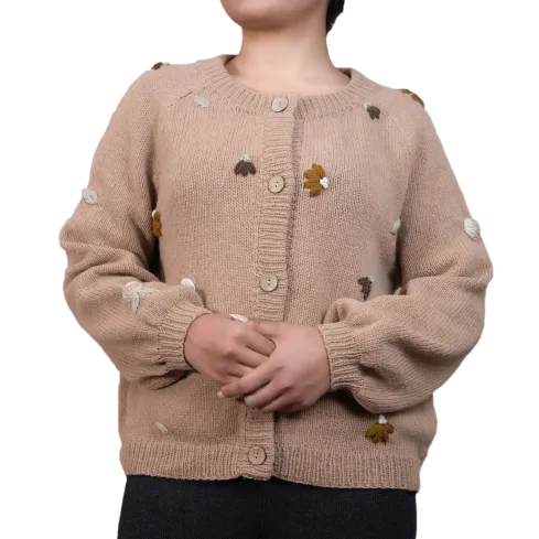 Little Buds cardigan (Women) - Mellow Malt