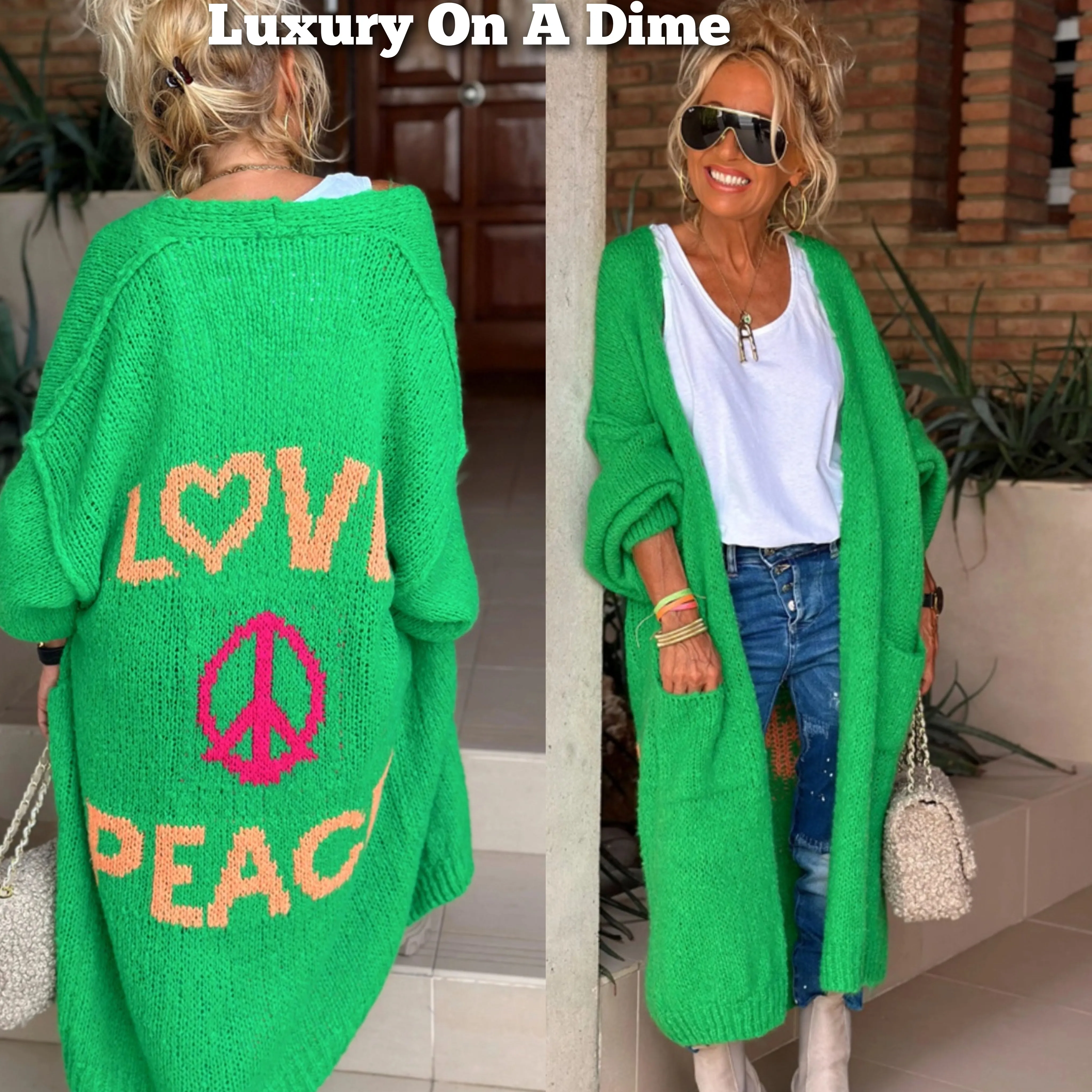 Lovely - Oversized Knitted Long Cardigan