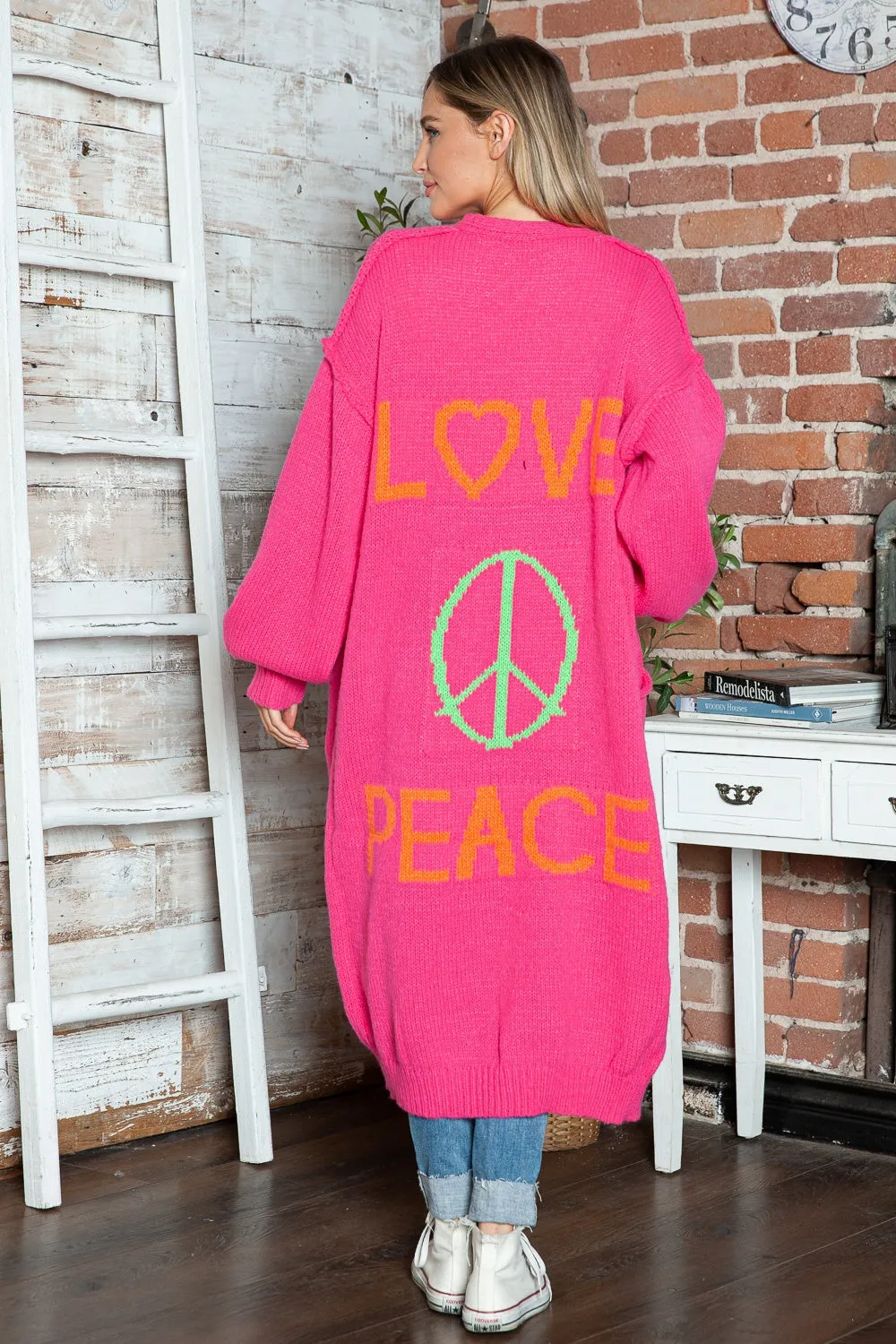 Lovely - Oversized Knitted Long Cardigan