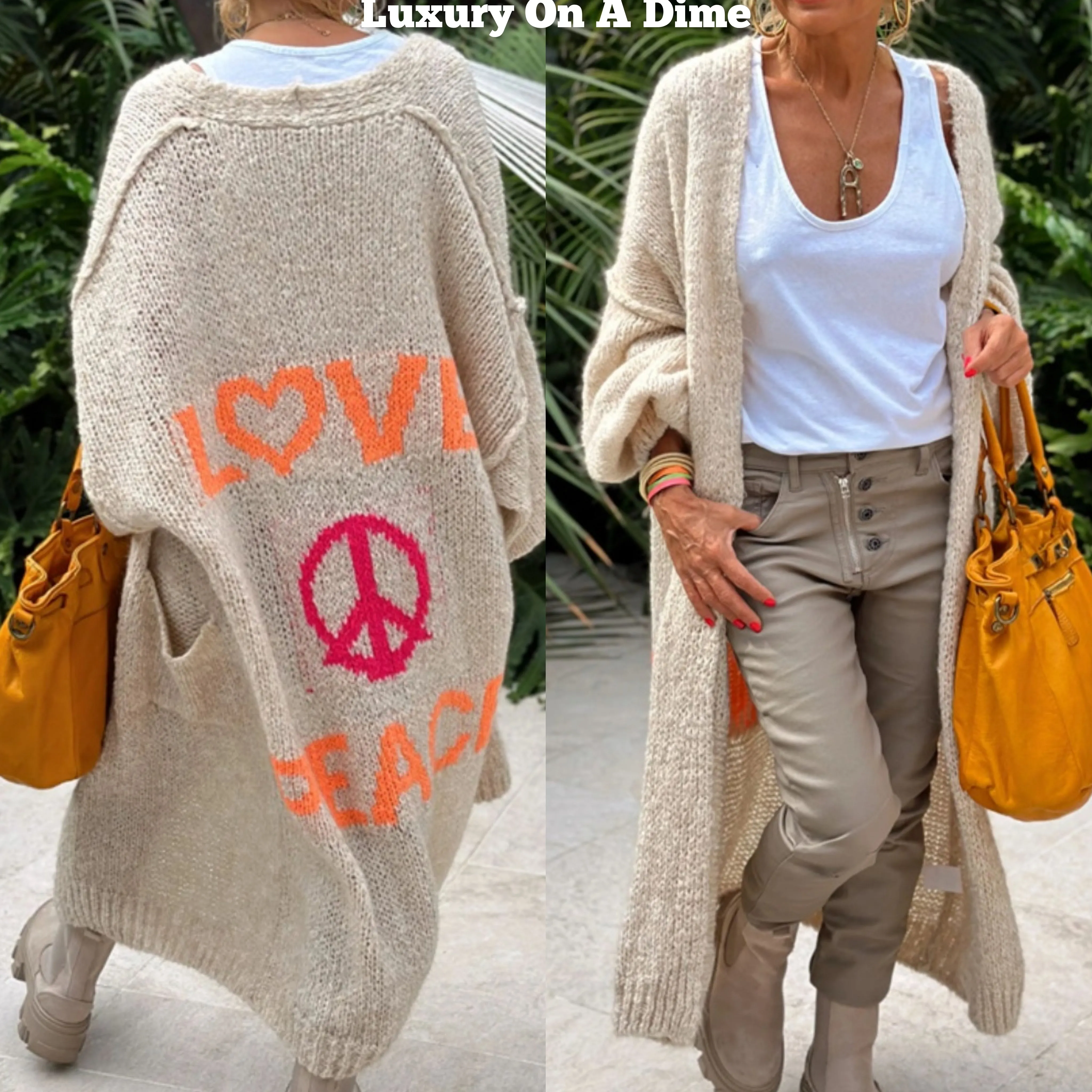 Lovely - Oversized Knitted Long Cardigan