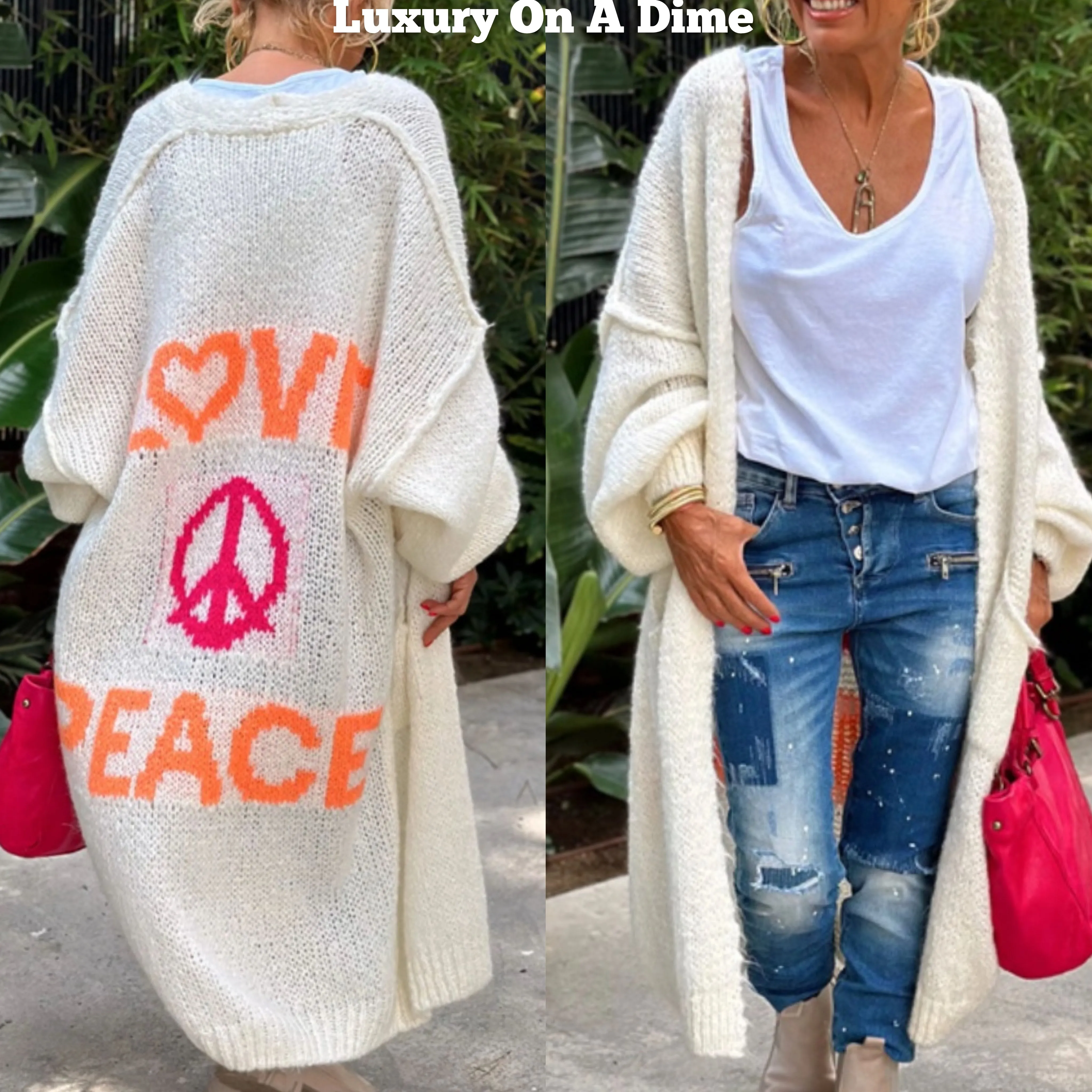 Lovely - Oversized Knitted Long Cardigan