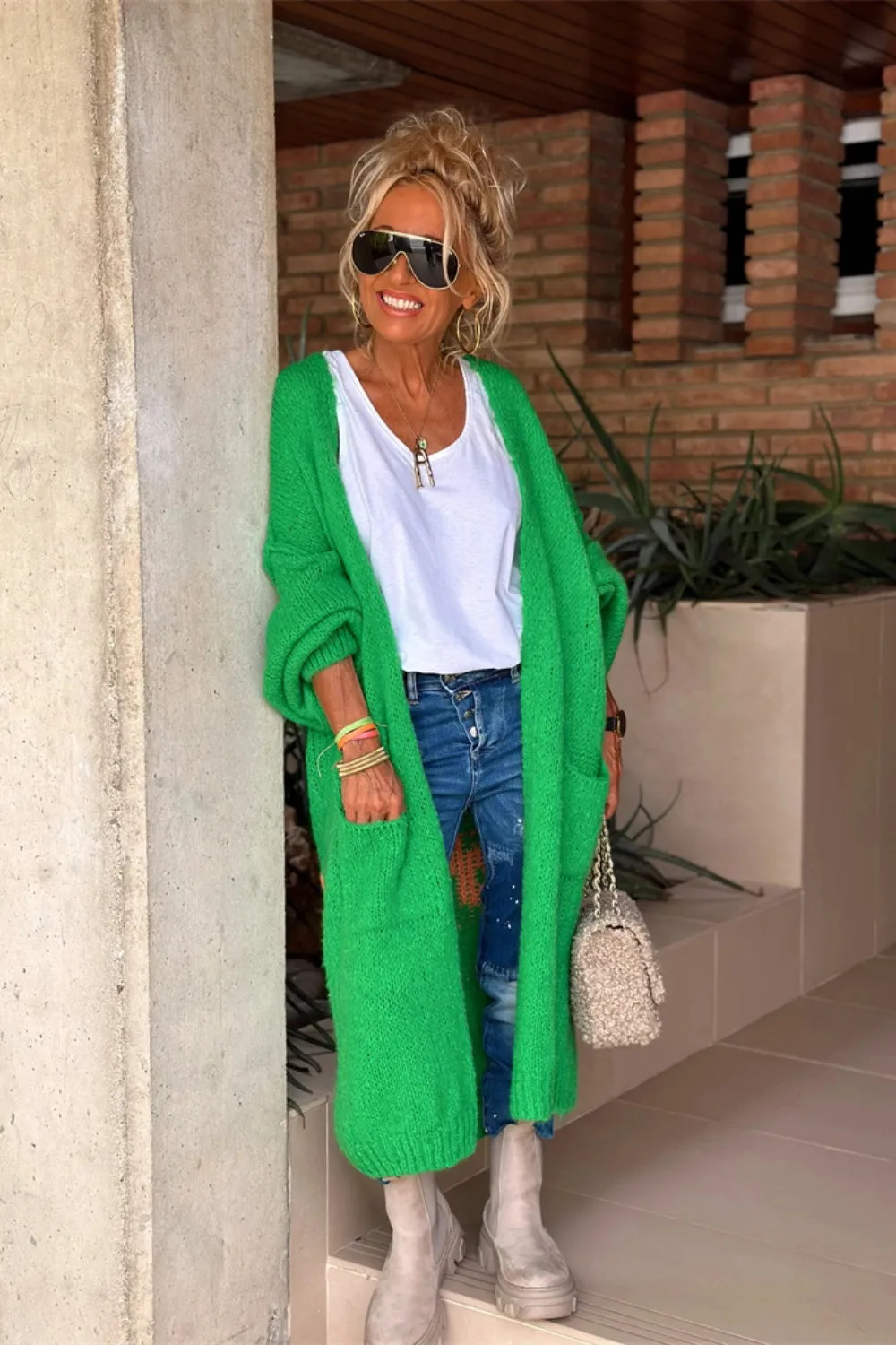 Lovely - Oversized Knitted Long Cardigan