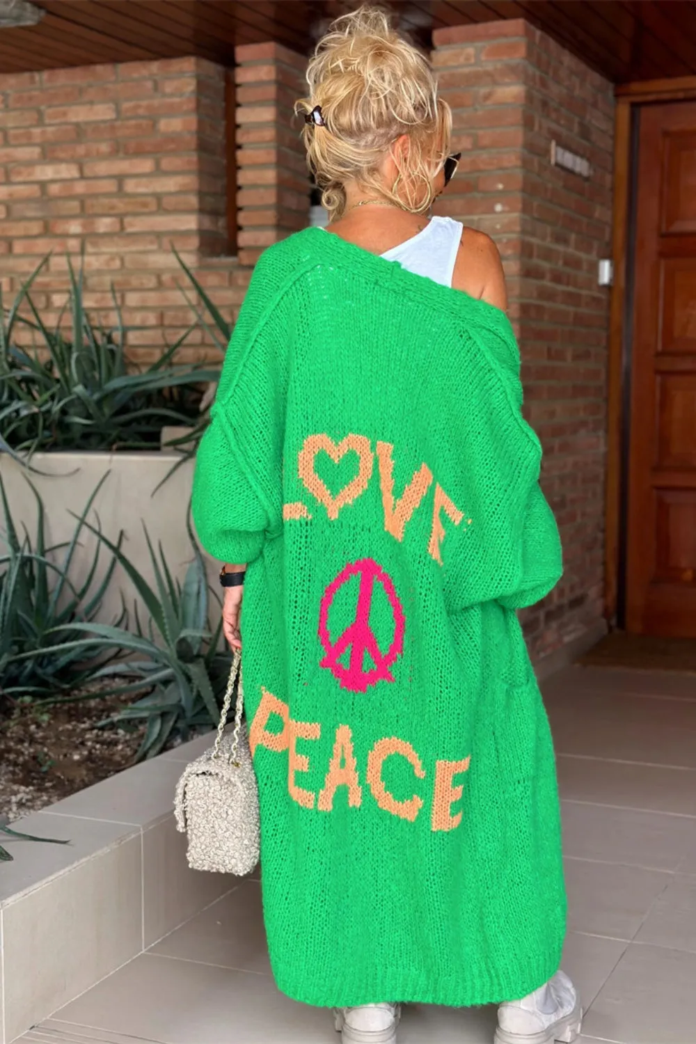 Lovely - Oversized Knitted Long Cardigan