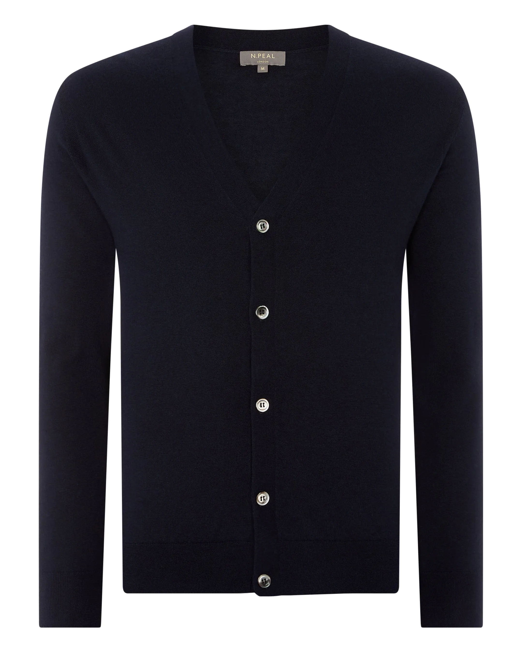 Men's Curzon Fine Gauge Cashmere Cardigan Navy Blue