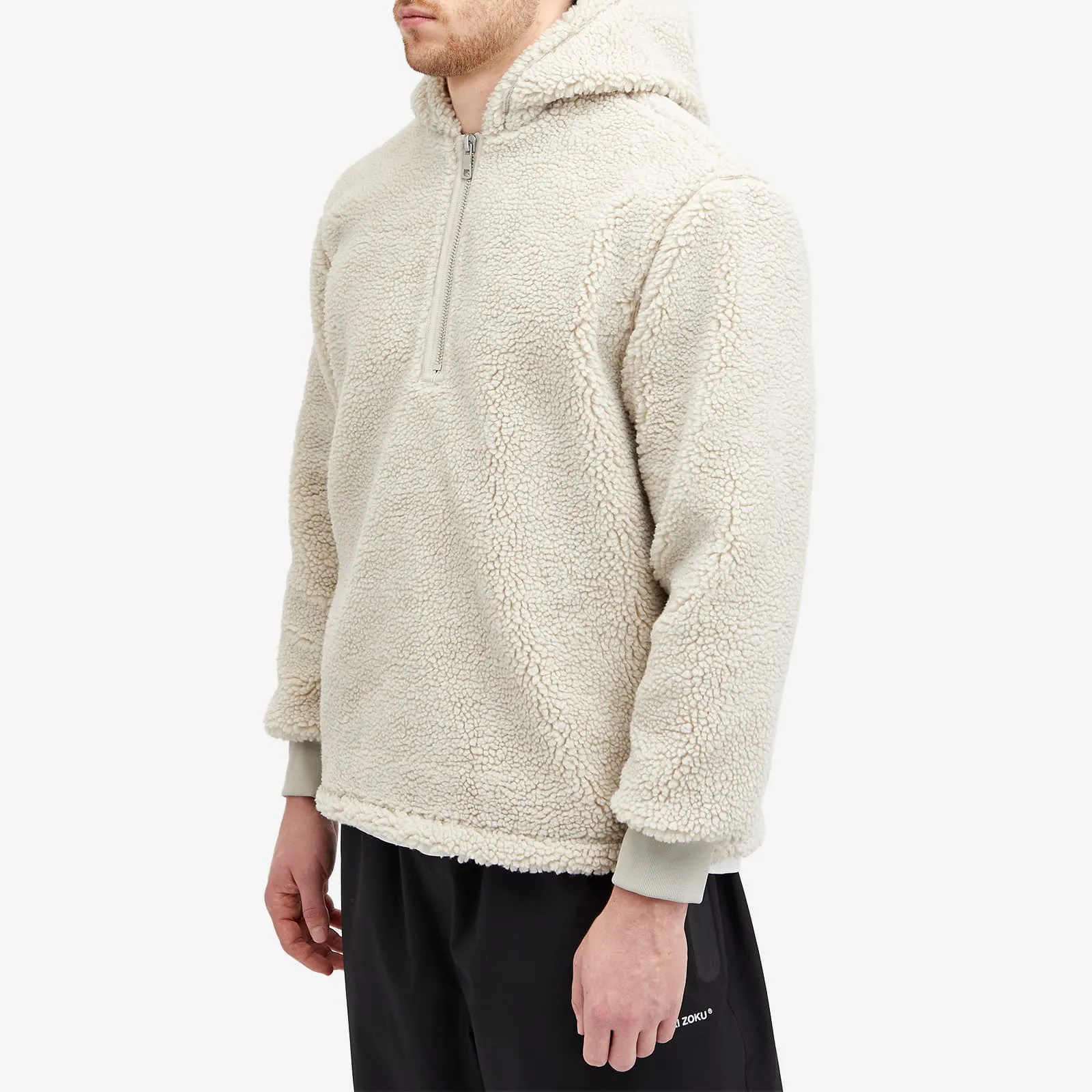 Mki Shearling hoodie, white