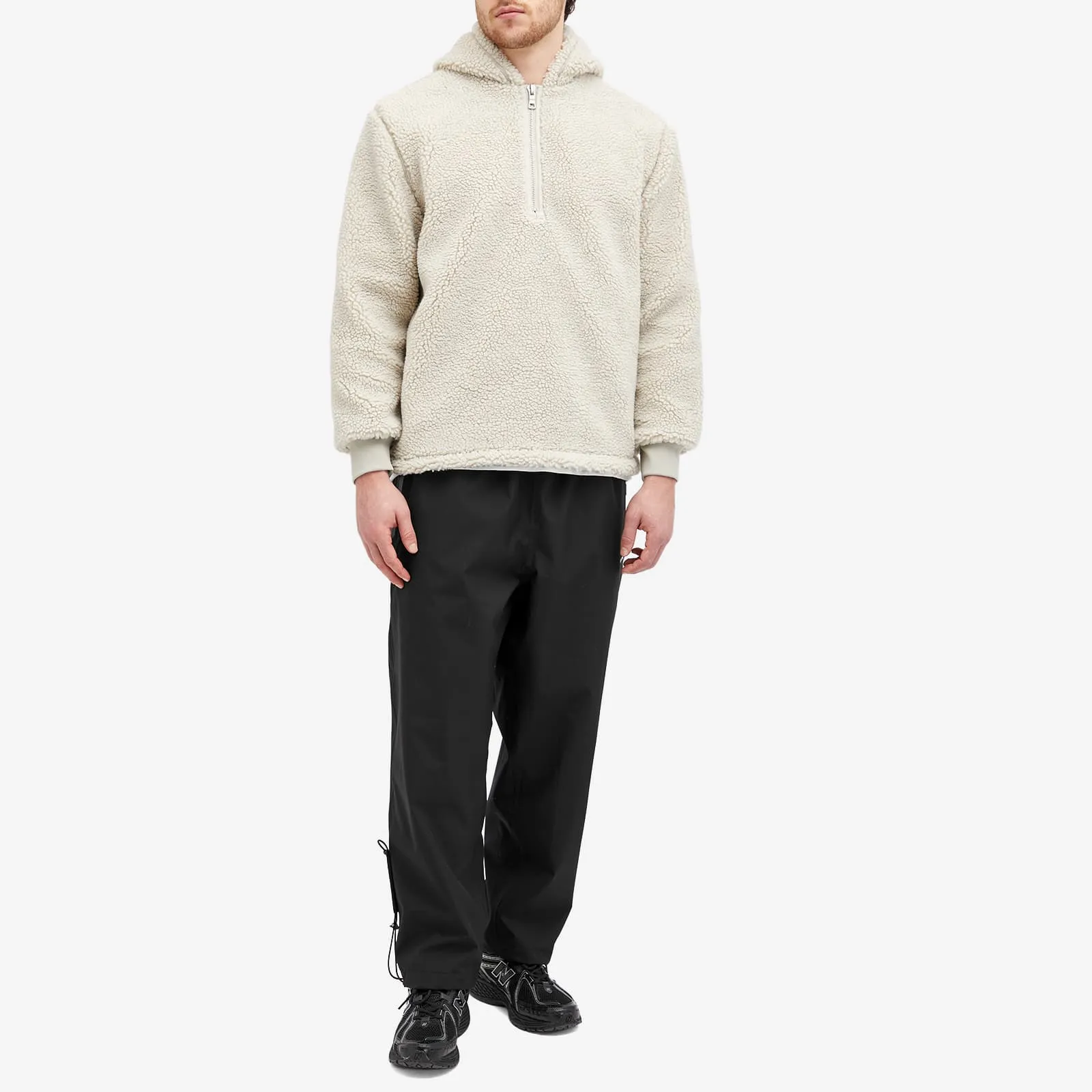 Mki Shearling hoodie, white