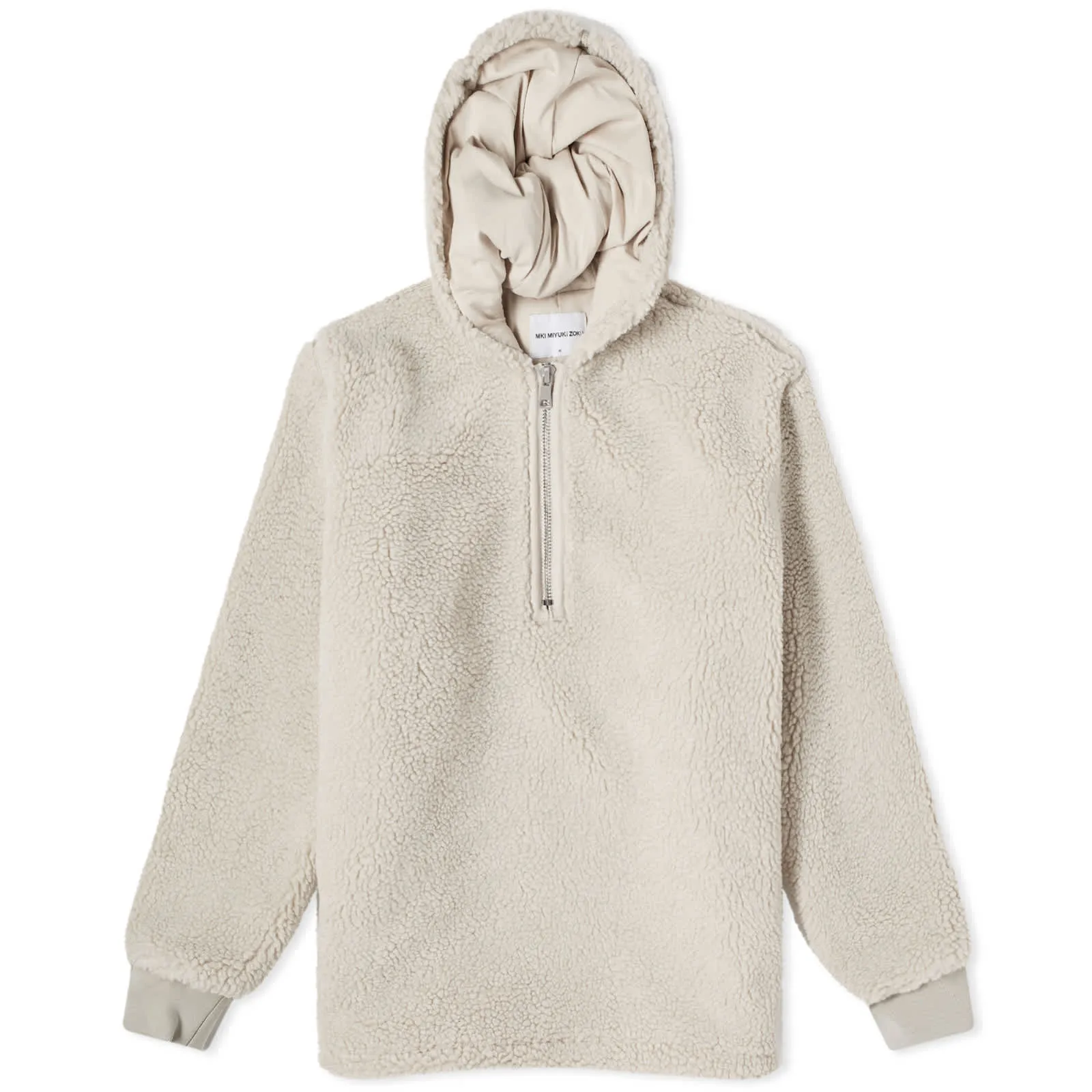 Mki Shearling hoodie, white