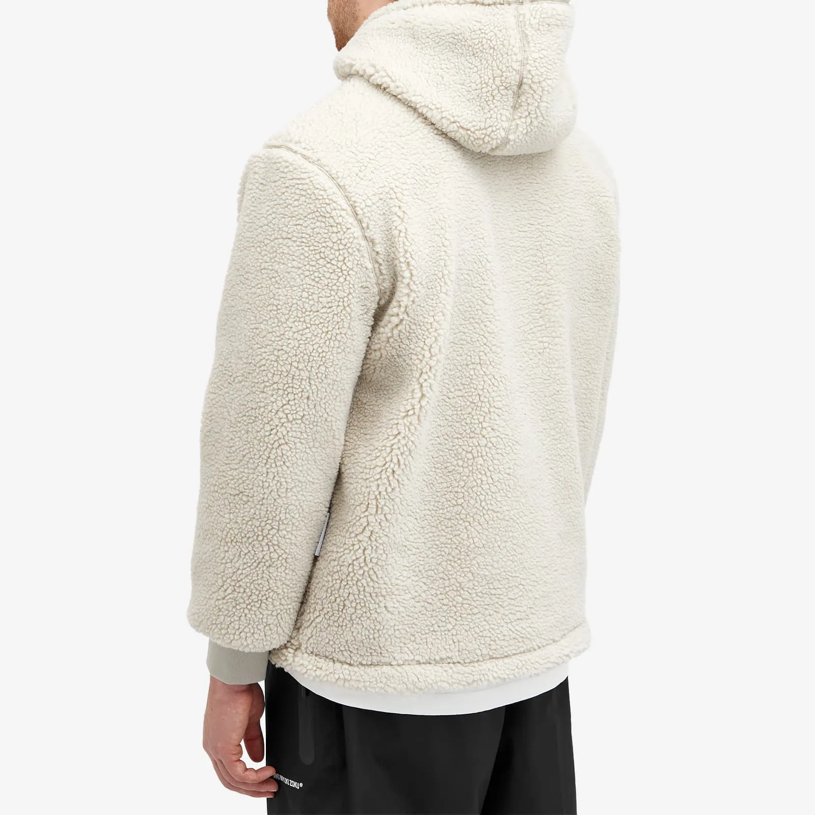 Mki Shearling hoodie, white